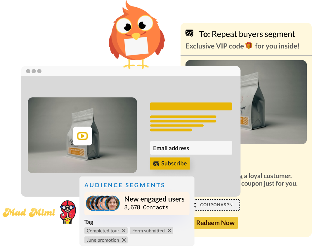 Miss MadMimi? Switch to a simple-yet-powerful and beautiful alternative. Switch to Robly